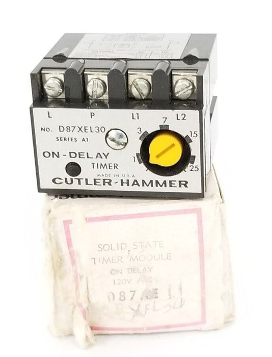CUTLER HAMMER D87XEL30 ON DELAY TIMER 120V 30 SEC. SER. A1