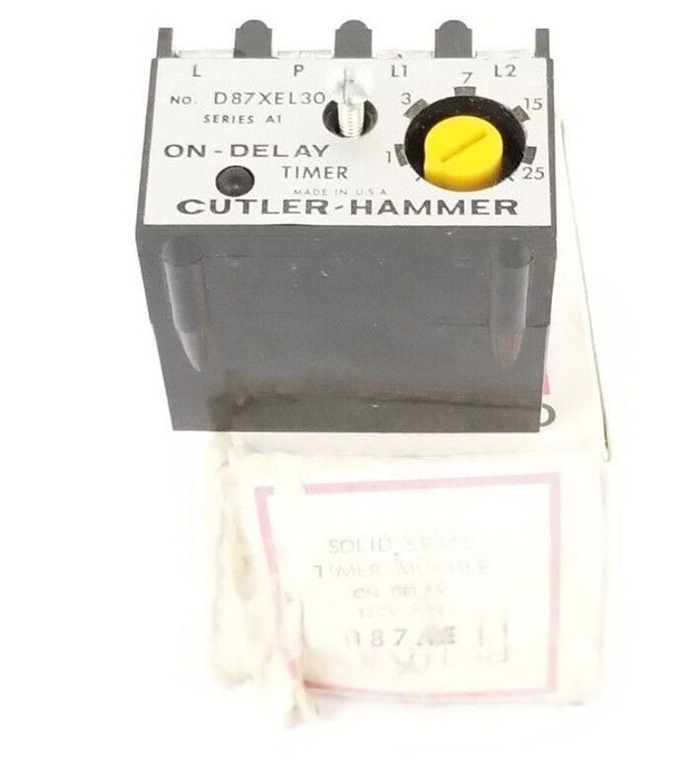 CUTLER HAMMER D87XEL30 ON DELAY TIMER 120V 30 SEC. SER. A1