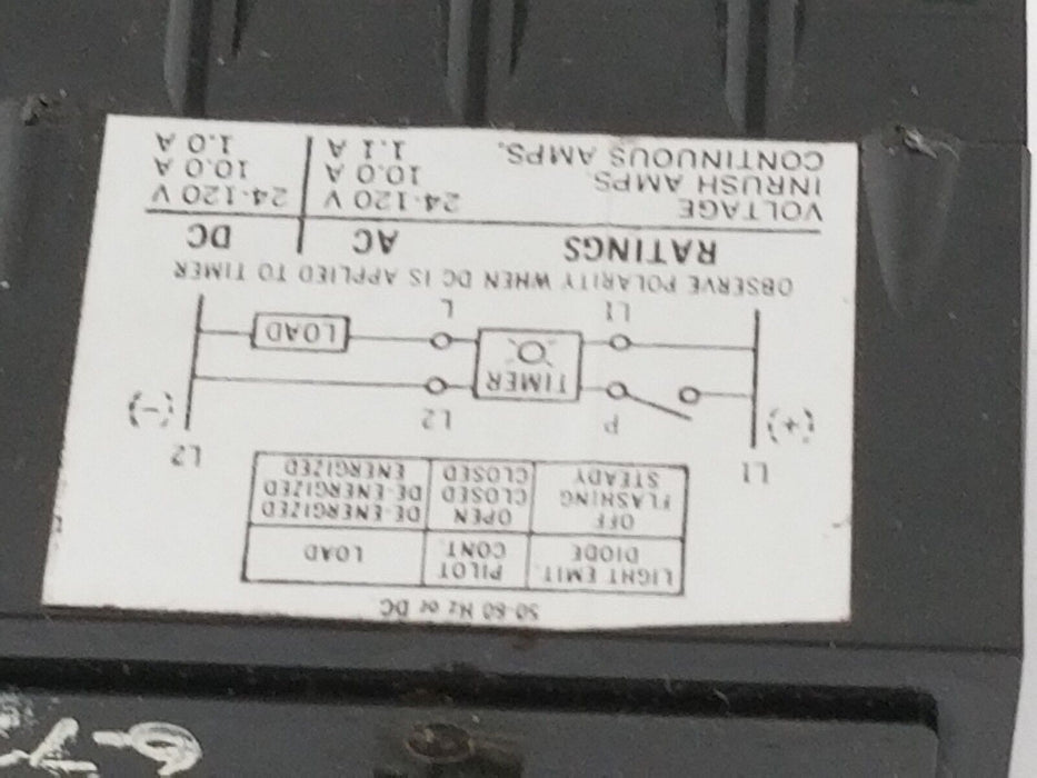 CUTLER HAMMER D87XEL30 ON DELAY TIMER 120V 30 SEC. SER. A1