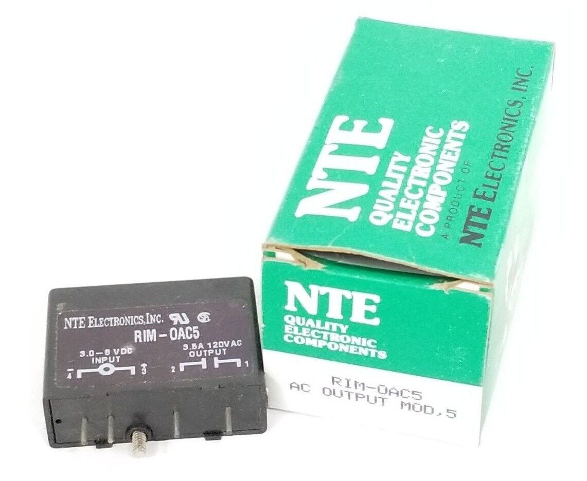 NIB NTE ELECTRONICS RIM-ODC5 DIGITAL OUTPUT MODULE 3-8VDC 3A 60VDC RIMODC5