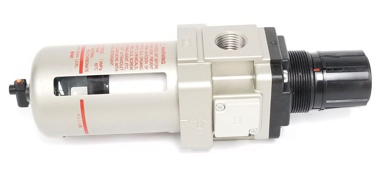 NEW SMC AW40-04E1 FILTER REGULATOR 0.05-0.85MPA W/ ISE35-N-25-M PRESSURE SWITCH