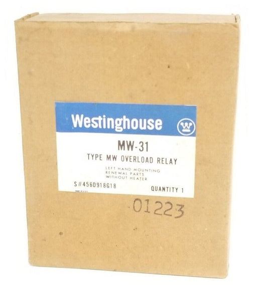 NIB WESTINGHOUSE MW-31 TYPE MW OVERLOAD RELAY MW31, 456D918G18
