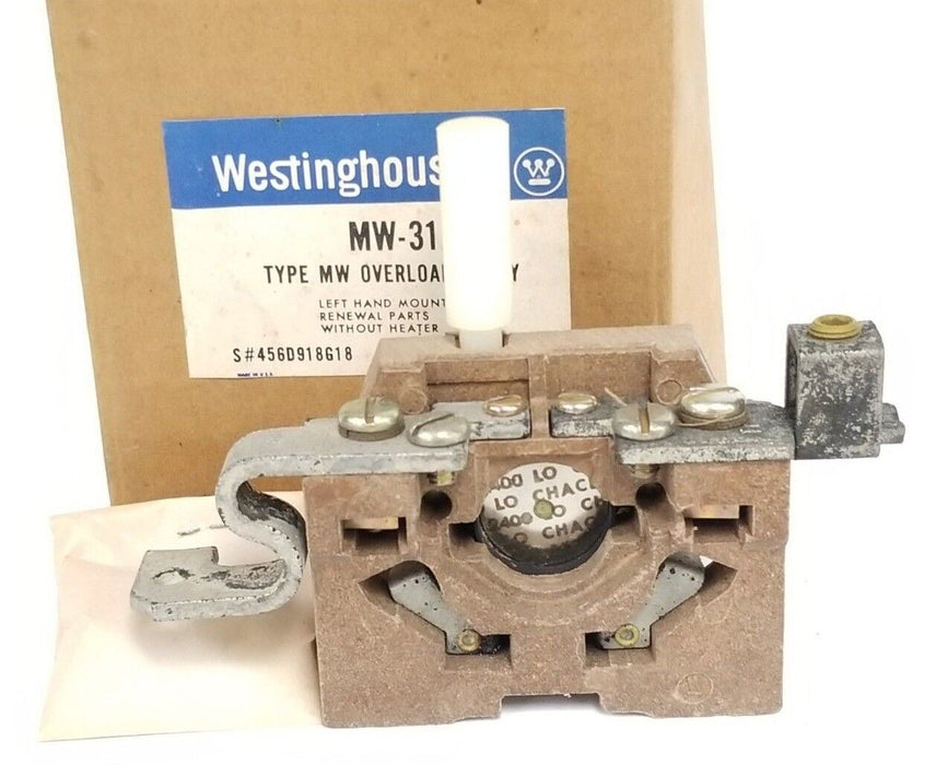 NIB WESTINGHOUSE MW-31 TYPE MW OVERLOAD RELAY MW31, 456D918G18