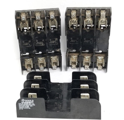 LOT OF 3 GOULD SHAWMUT 60308R FUSE HOLDERS 600V, 30A, 3P