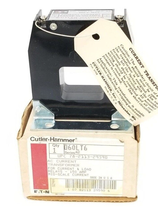 NIB EATON CUTLER HAMMER D60LT6 AC CURRENT TRANSFORMER SER. A2