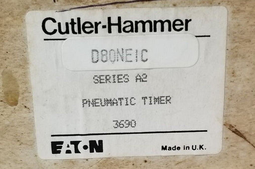 NIB EATON CUTLER HAMMER D80NE1C PNEUMATIC TIMER SER. A2 D80N D80AS1