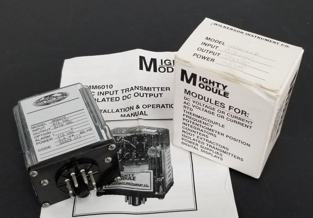 NIB MIGHTY MODULE MM6010 TRANSMITTER ISOLATED 0/5 VAC, 0/10 VDC, 115VAC, 2.4 VA