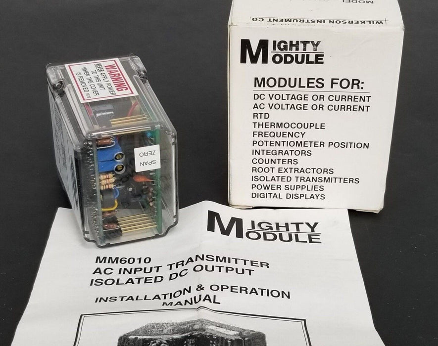 NIB MIGHTY MODULE MM6010 TRANSMITTER ISOLATED 0/5 VAC, 0/10 VDC, 115VAC, 2.4 VA