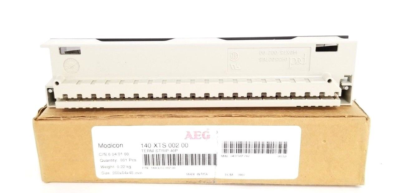 NIB AEG MODICON 140 XTS 002 00 TERM STRIP 40P, C/N 6 04 01 00