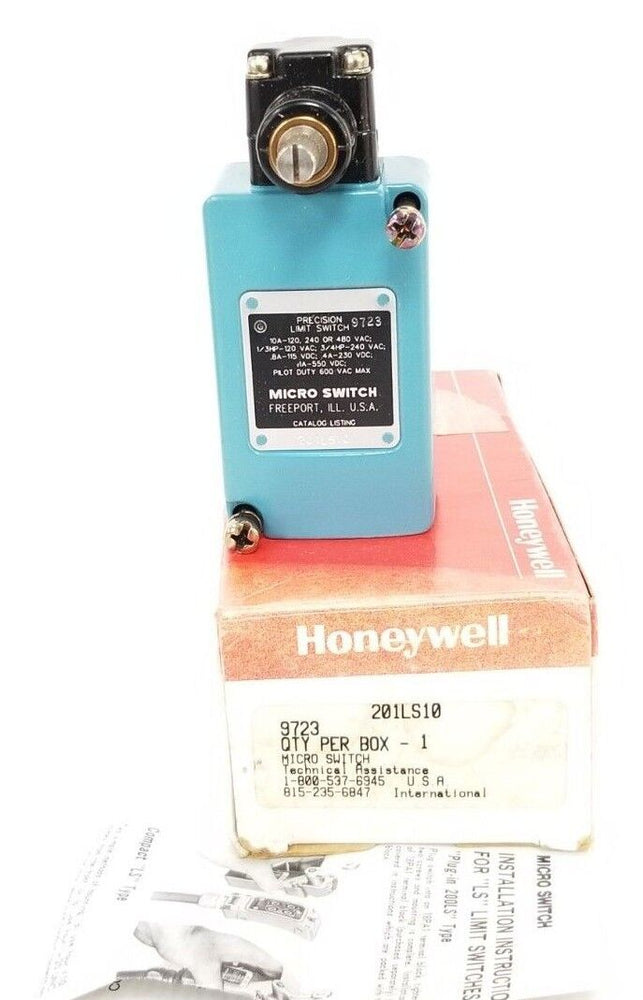 NIB HONEYWELL 201LS10 PRECISION LIMIT SWITCH W/ LS-Z54M SWITCH LEVER 600VAC