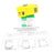 BOX OF 10 NEW BRYANT GFP15BY GROUND FAULT INTERRUPTER YELLOW 2P, 15A, 125V PLUGS