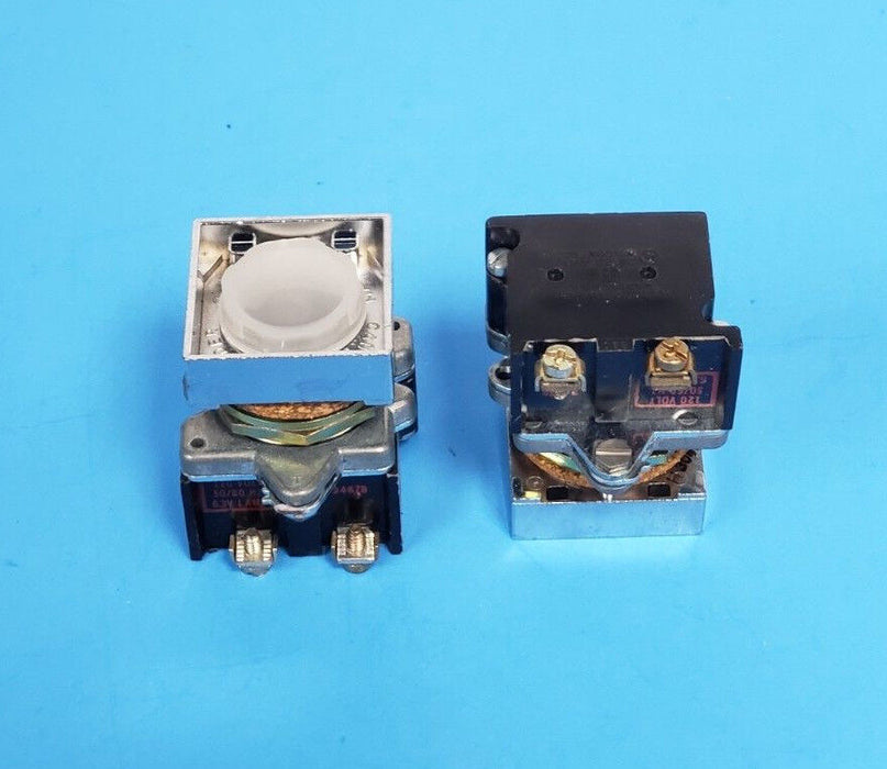 LOT OF 2 NEW CUTLER-HAMMER E30BA COMPACT PUSHBUTTON INDICATING LIGHTS, 120V
