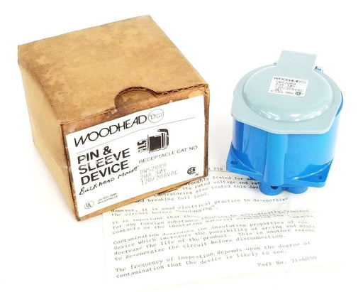 NIB WOODHEAD DW520R9 PIN & SLEEVE RECEPTACLE 20A 30Y 120/208VAC