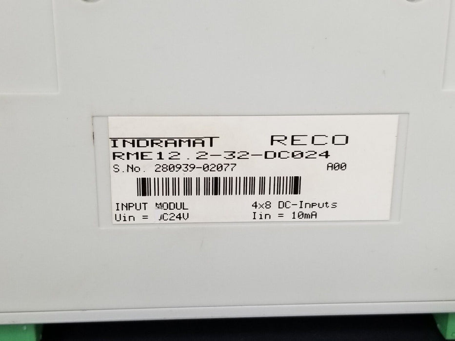INDRAMAT RME12.2-32-DC024 INPUT MODULE 24VDC R911280939 RME12232DC024 RECO