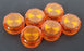 BOX OF 6 NEW CUTLER HAMMER E22AE9 PLASTIC LENSES AMBER FOR INDICATING LIGHT
