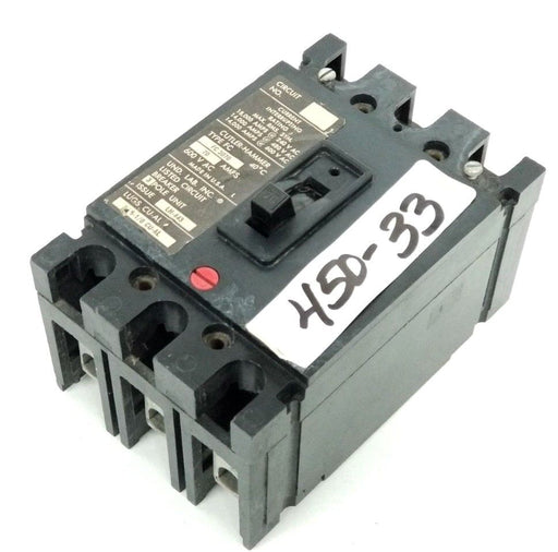CUTLER HAMMER FC-3070 CIRCUIT BREAKER 70A 600VAC LH-443 3-POLE FC3070
