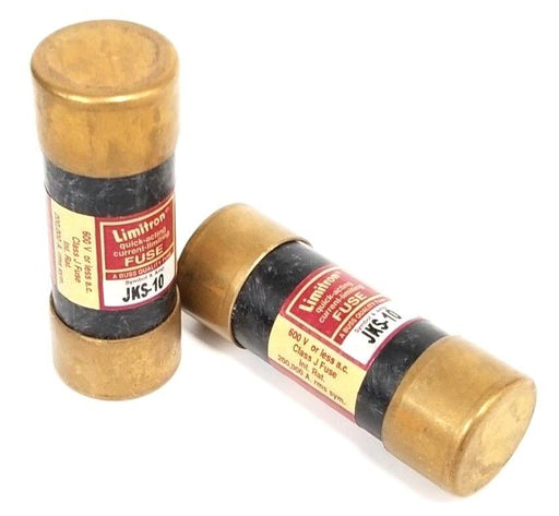 LOT OF 2 BUSSMANN / LIMITRON JKS-10 QUICK ACTING FUSES HRCI-J 600V JKS10