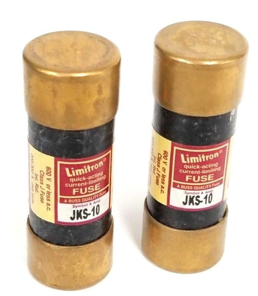 LOT OF 2 BUSSMANN / LIMITRON JKS-10 QUICK ACTING FUSES HRCI-J 600V JKS10