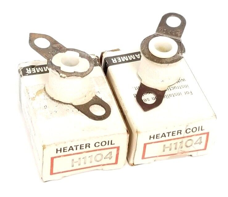 LOT OF 2 NIB CUTLER HAMMER H1104 OVERLOAD THERMAL HEATING ELEMENTS .221-.285A