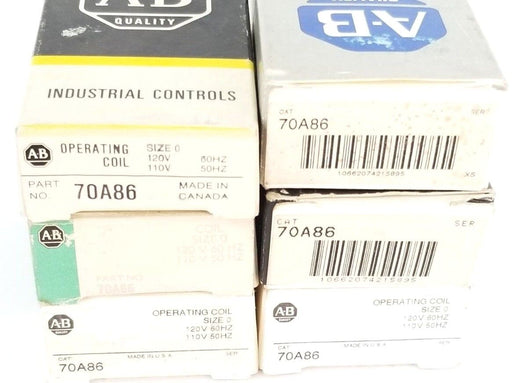 LOT OF 6 NIB ALLEN BRADLEY 70A86 OPERATING COILS 110-120V 50-60HZ