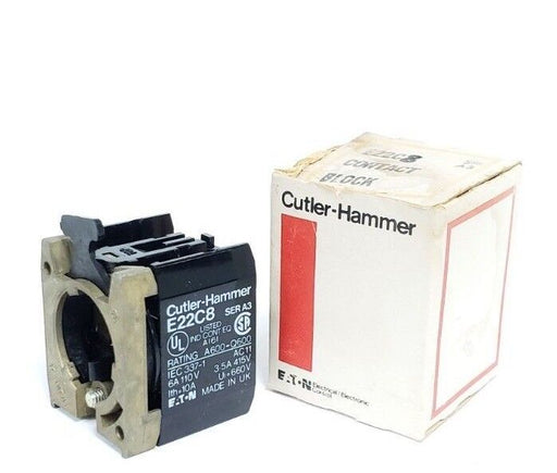 LOT OF 3 NIB EATON CUTLER-HAMMER E22C8 CONTACT BLOCKS SER. A3