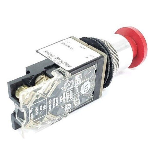 ALLEN-BRADLEY 800MR-D6 SER. A PUSHBUTTON 800MRD6 W/ 800M-XAK CONTACT BLOCK
