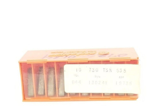 BOX OF 10 NEW GE CARBOLOY SYSTEMS 730 TSN 535 CARBIDE INSERTS 044 130241 19735