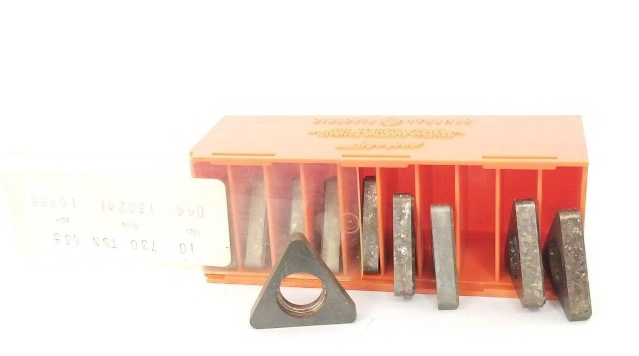 BOX OF 10 NEW GE CARBOLOY SYSTEMS 730 TSN 535 CARBIDE INSERTS 044 130241 19735