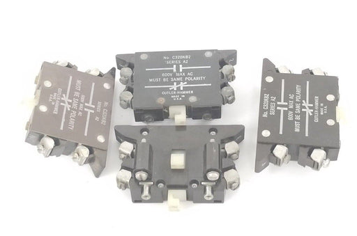 LOT OF 4 CUTLER HAMMER C320KB2 AUXILIARY CONTACTS SER. A2 600VAC