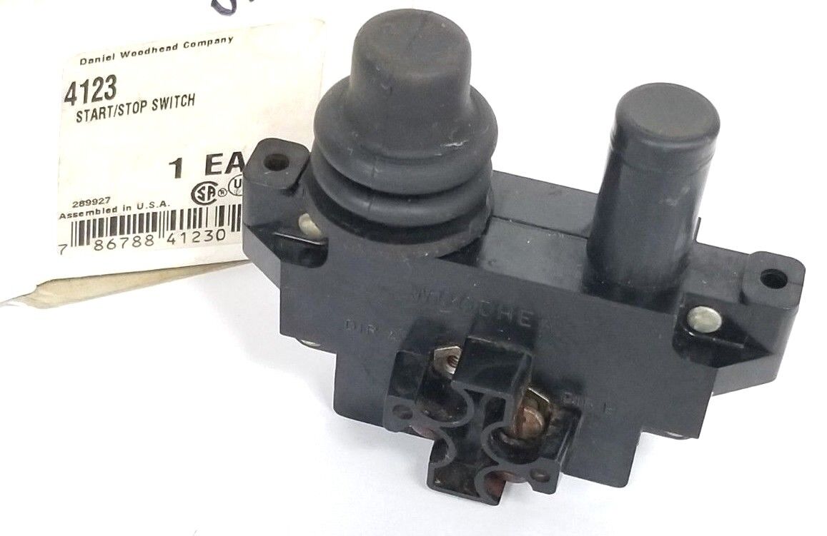 WOODHEAD 4123 PUSHBUTTON START/STOP SADDLE SWITCH 40-100022 289927