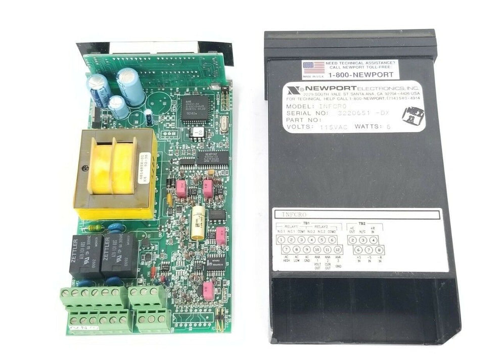 NEWPORT ELECTRONICS INFCR0 PANEL METER 115VAC, 6W, 11541PC-01 REV. A