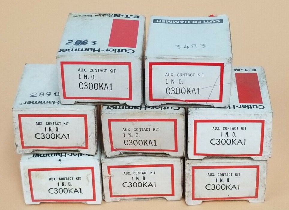 LOT OF 8 NIB EATON CUTLER-HAMMER C300KA1 AUX. CONTACT KITS 1 N.O.