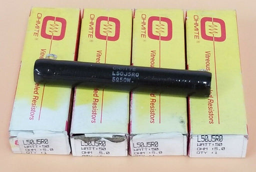 LOT OF 4 NIB OHMITE L50J5R0 RESISTORS 5 OHM 50W