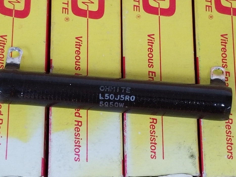 LOT OF 4 NIB OHMITE L50J5R0 RESISTORS 5 OHM 50W