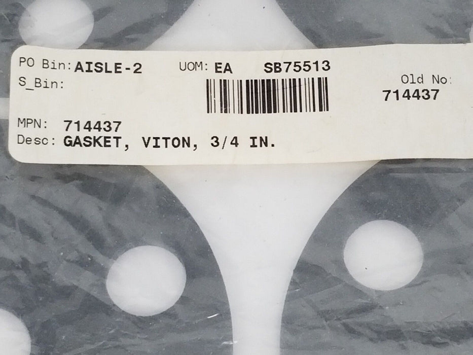 LOT OF 4 NEW GENERIC 714437 VITON GASKETS, 3/4 INCH