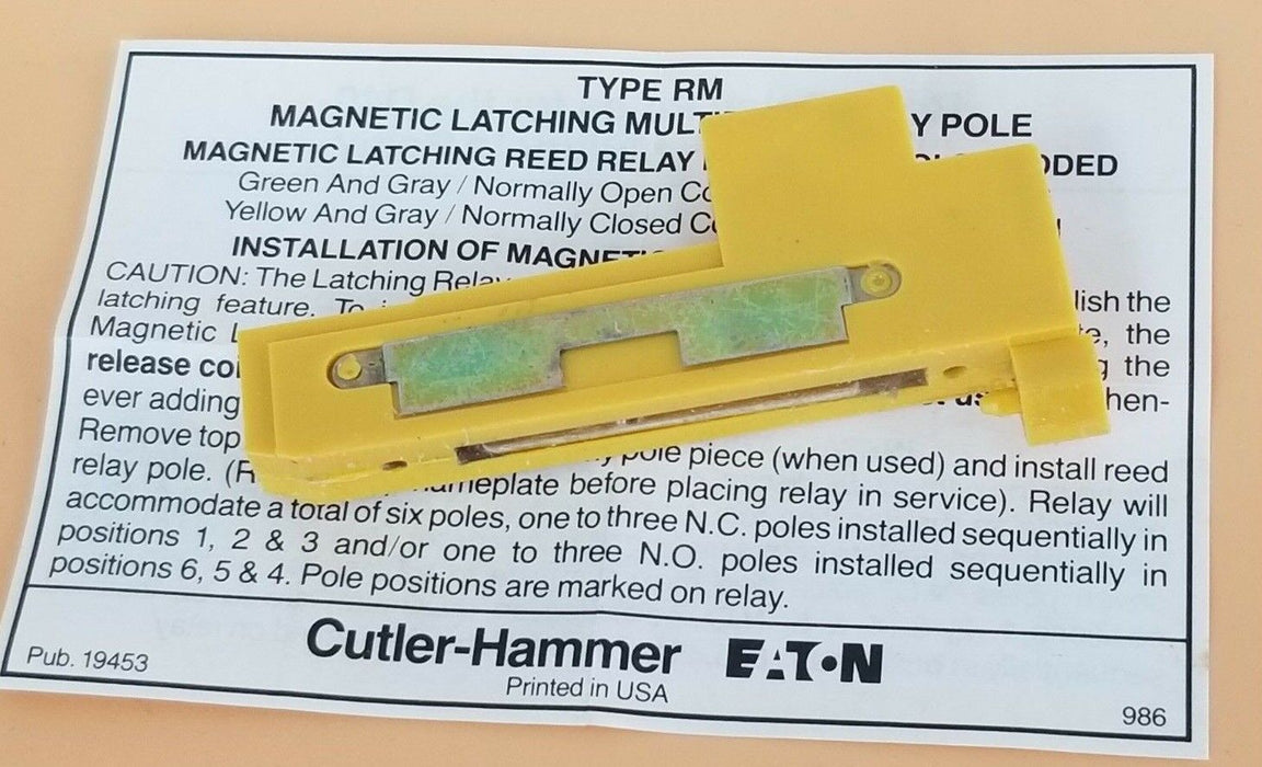 LOT OF 10 NIB EATON CUTLER HAMMER D40RPB REED RELAYS 1 N.C.