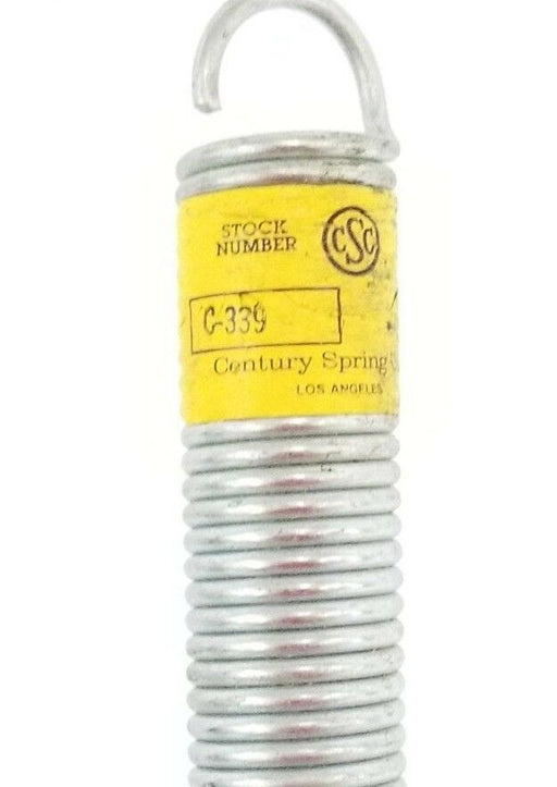 NEW CENTURY SPRING CORP. C-339 EXTENSION SPRING 1-1/4-In. OD x 10-In. C339