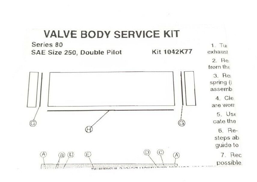 NIB ROSS 1042K77 SERVICE KIT W80 SZ 250 DBL