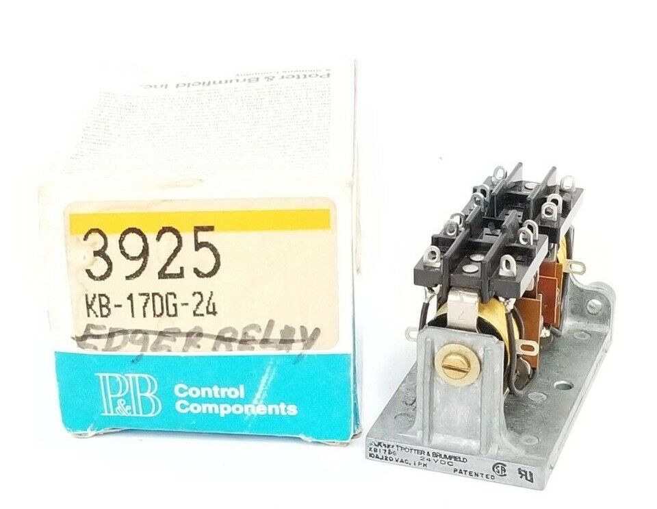 NEW POTTER & BRUMFIELD KB-17DG-24 RELAY 24VDC, KB17DG24