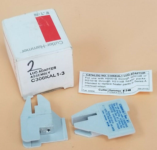 CUTLER-HAMMER C306KAL1-3B LUG ADAPTOR ASSEMBLIES C306KAL13B, SER. A1, (BOX OF 2)