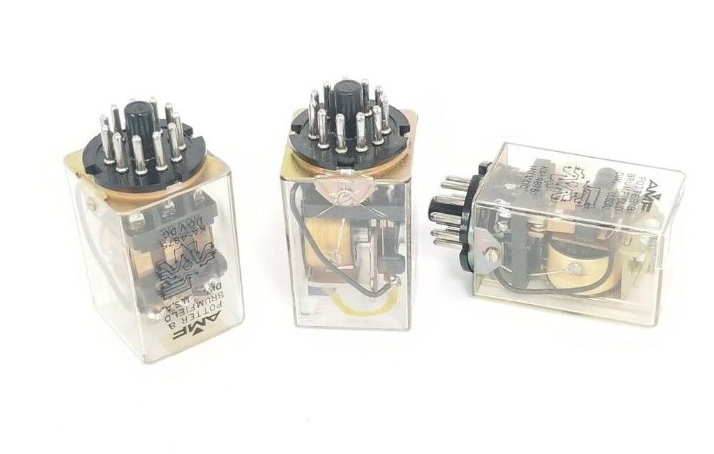 LOT OF 3 AMF POTTER & BRUMFIELD KA-4875-110V RELAYS KA-4875
