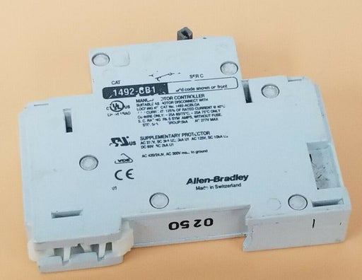 ALLEN-BRADLEY 1492-CB1 H 070 CIRCUIT BREAKER, 7A, 1HP, 1492-CB1H070, 1492CB1H070