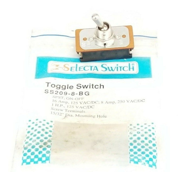 NEW ELECTA SWITCH SS209-8-BG TOGGLE SWITCH SS2098BG, SPST, ON-OFF