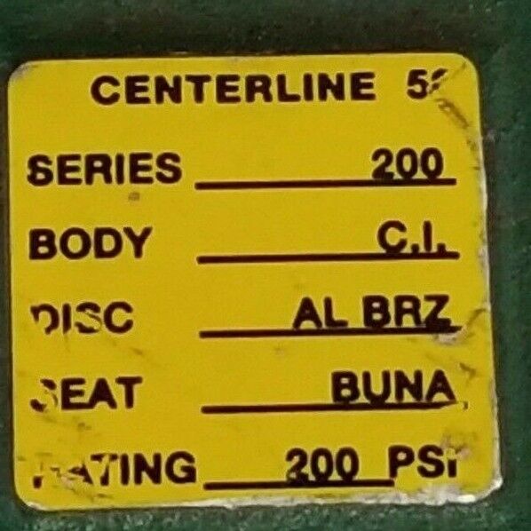 CRANE / CENTERLINE 53 SERIES 200 BUTTERFLY VALVE 3'' IN. W/ 24:1 GEAR REDUCER