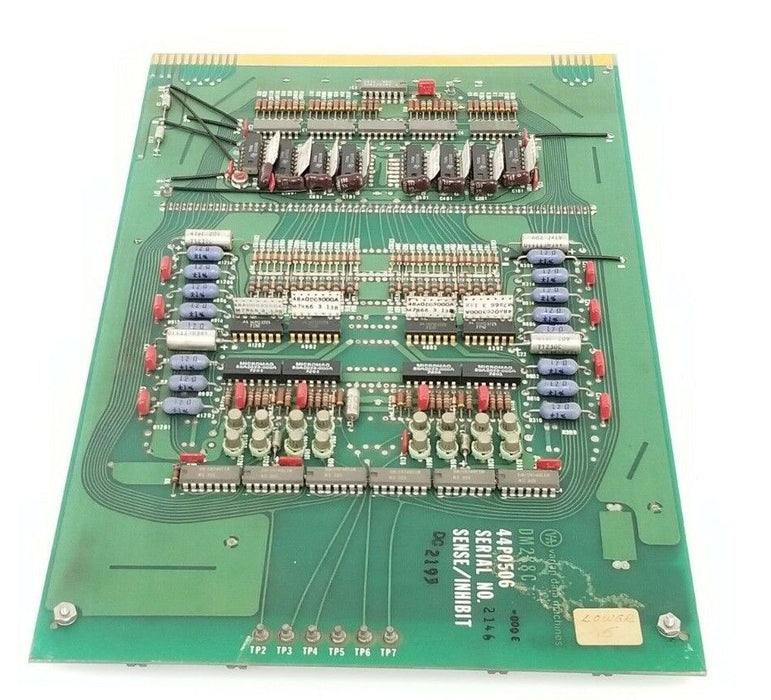 VARIAN DATA MACHINES DM288C SENSE/INHIBIT BOARD 44P0506-000E W/ 3256287-01F