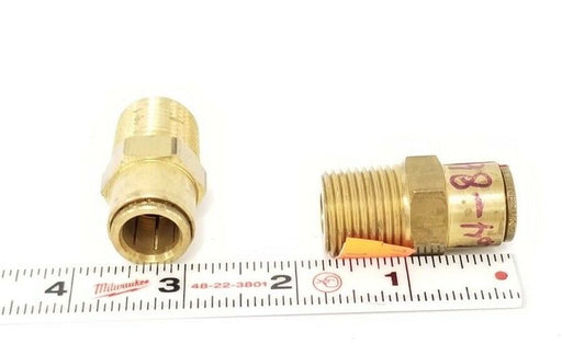 LOT OF 2 NEW GENERIC 64-869 PUSH TO CONNECT FITTINGS 1/2OD-NE-UK-1/2OD-NE-UK