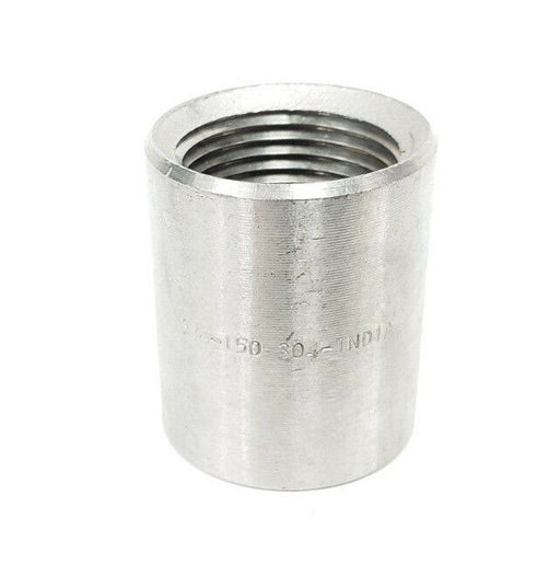 LOT OF 2 NEW GENERIC 3/4-150-304 COUPLINGS, 3/4", 150#, 304 STAINLESS STEEL