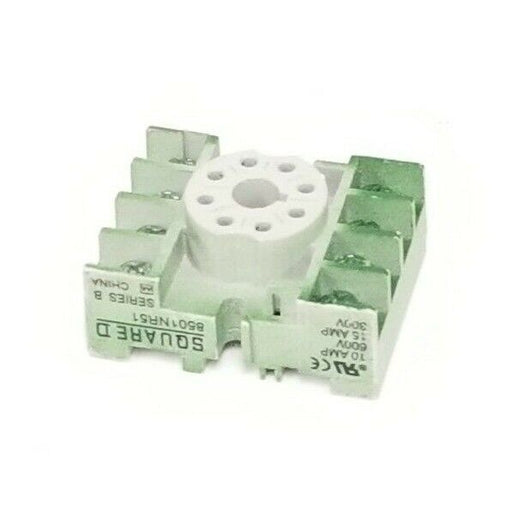 SQUARE D 8501-NR51 RELAY SOCKET 8501NR51, SER. B, 10AMP, 600V