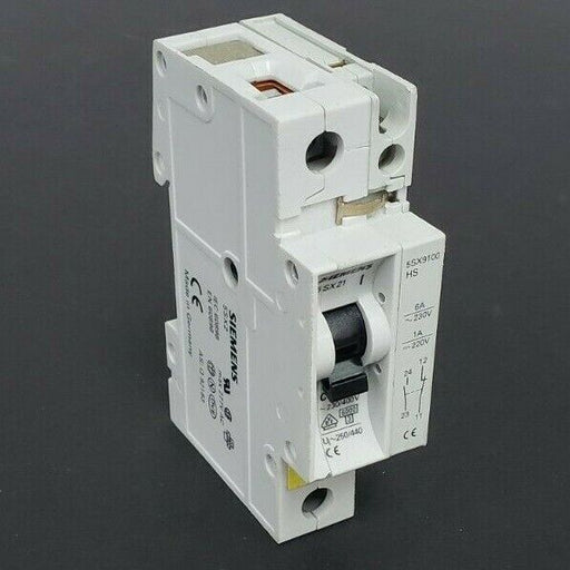 SIEMENS 5SX21-C10 CIRCUIT BREAKER 5SX21C10 W/ 5SX9100-HS CONTACT BLOCK 5SX9100HS