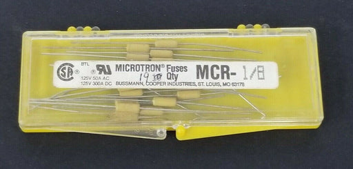 LOT OF 19 NEW COOPER BUSSMANN MCR-1/8 FUSES 1/8AMP PICO